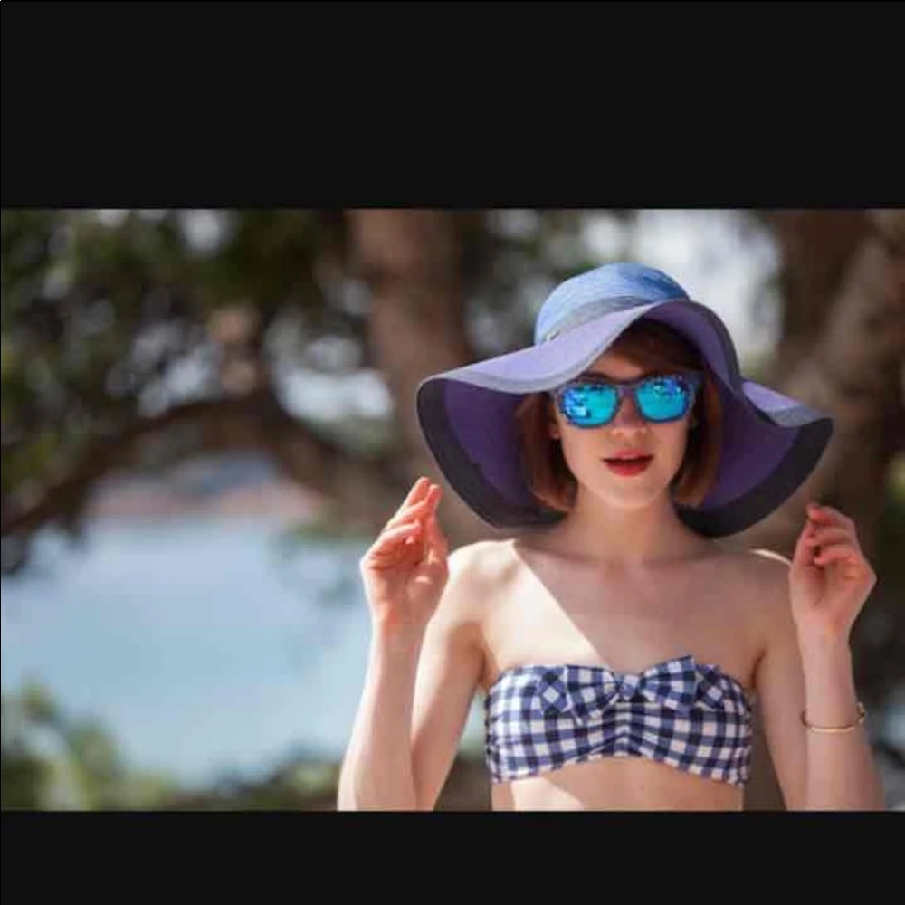 Juicy couture floppy hat beach swim summer sun